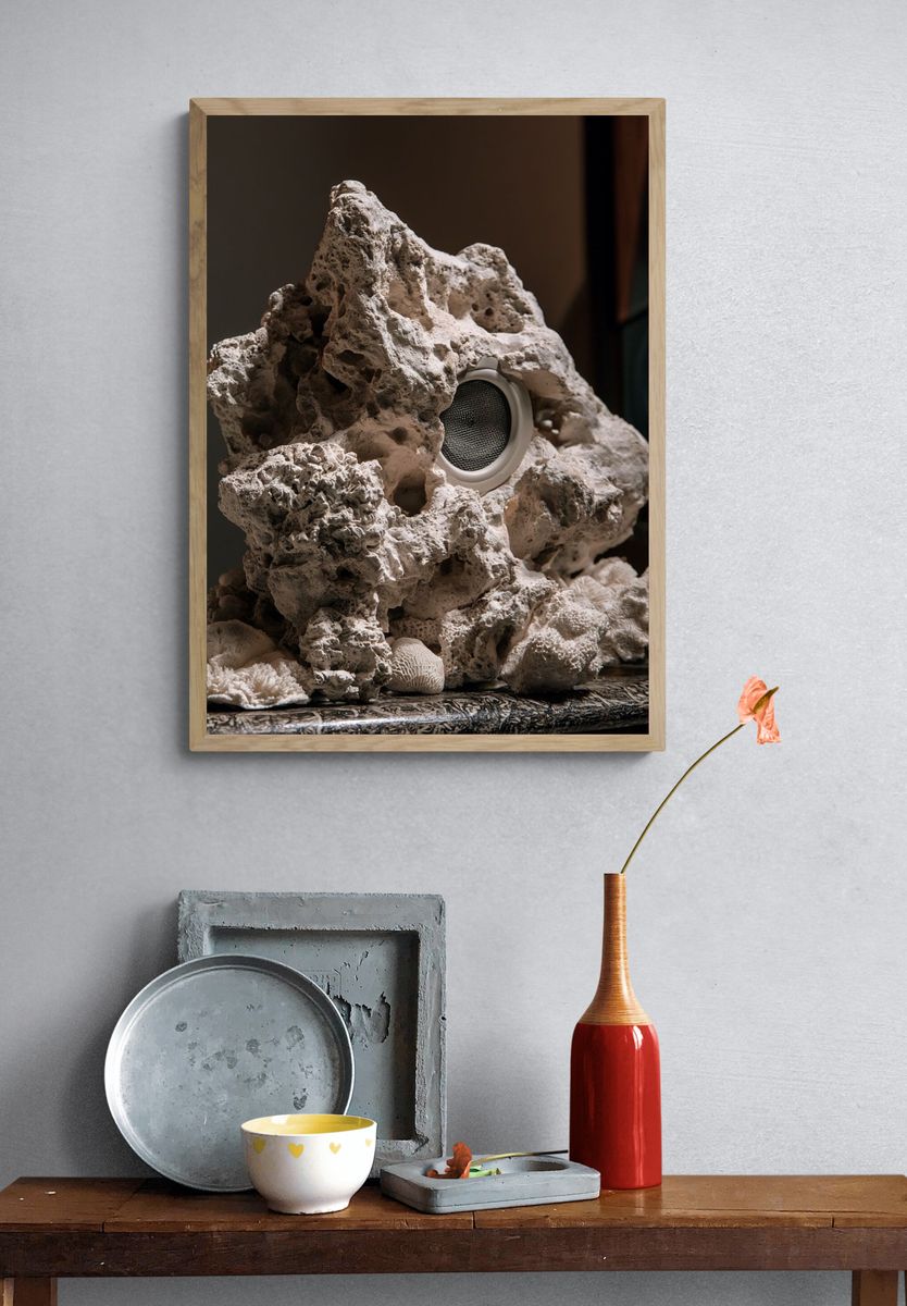 Coral Speaker Sculpture Print. — room view 3