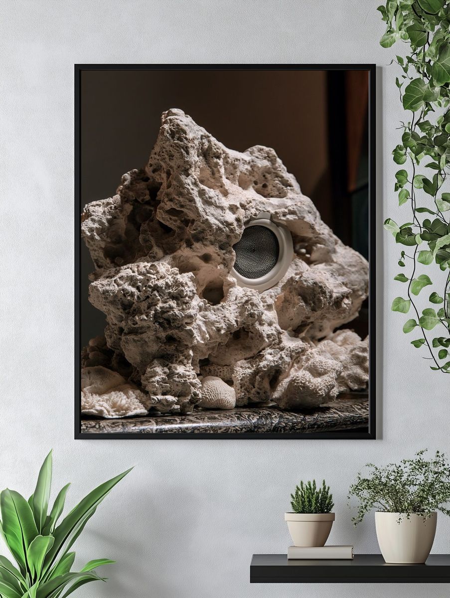 Coral Speaker Sculpture Print. — room view 4