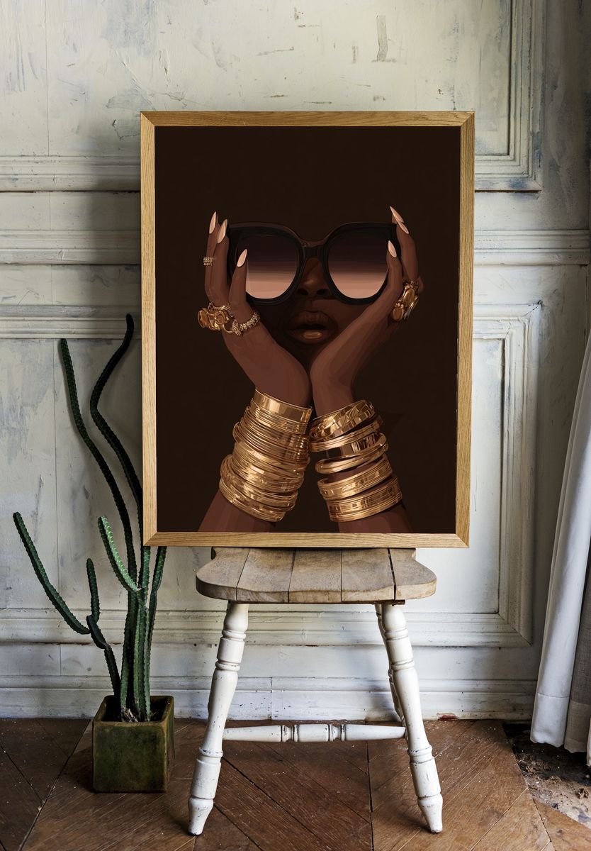 Luxury Fashion Portrait Poster. — room view 1