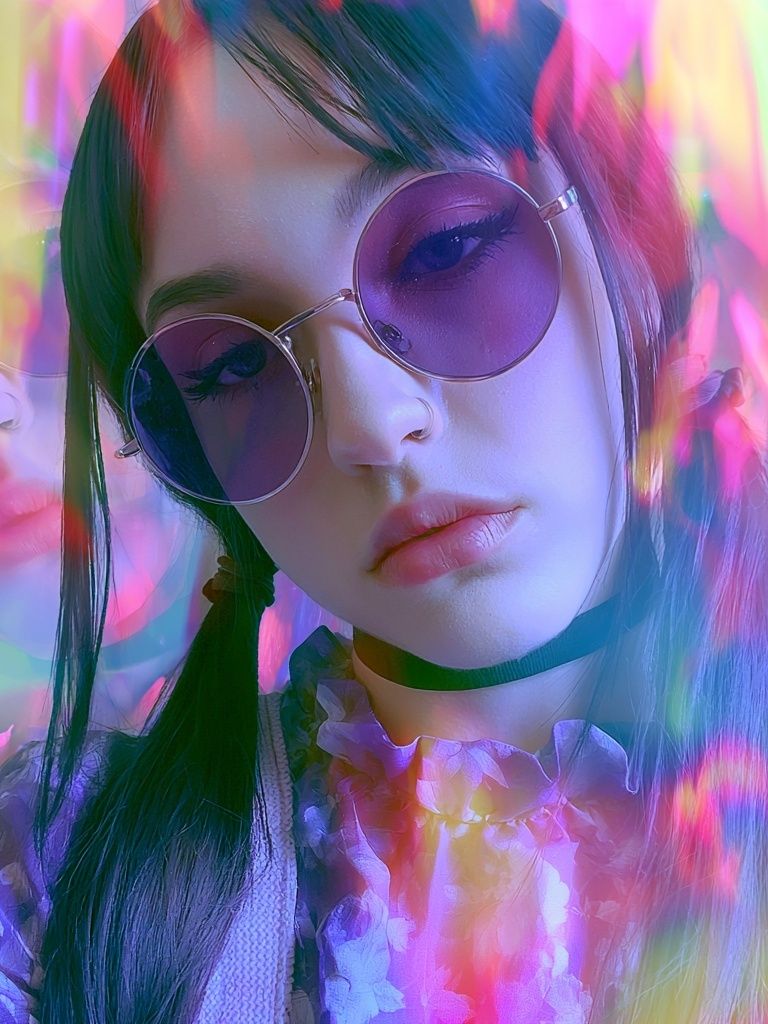 Neon Portrait Fashion Poster. poster detail