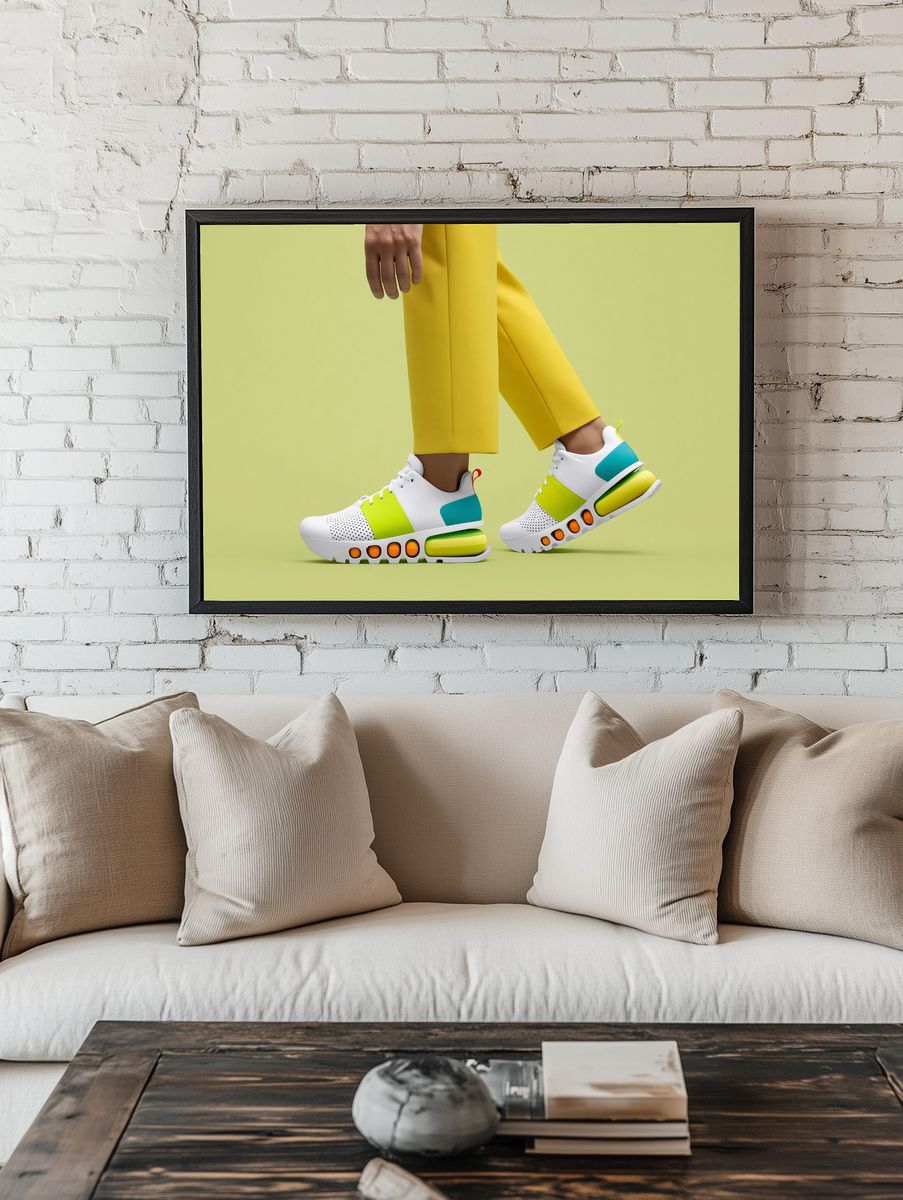 Colorblock Sneakers Fashion Poster. room preview