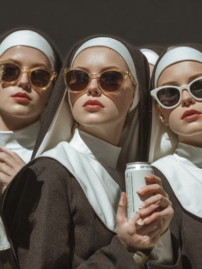 Fashion Nuns with Sunglasses Poster. poster print