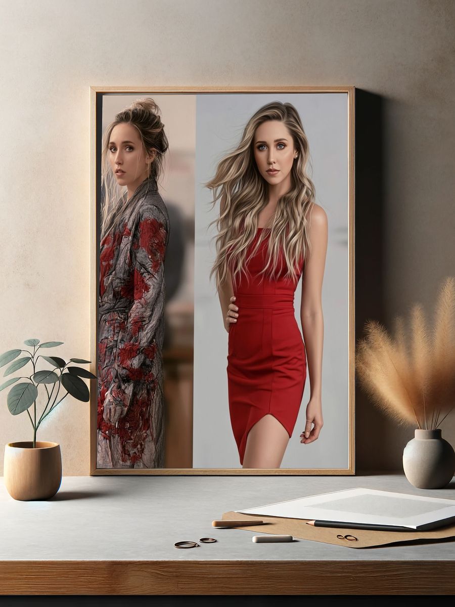 Fashion Portrait Diptych Poster. — room view 2