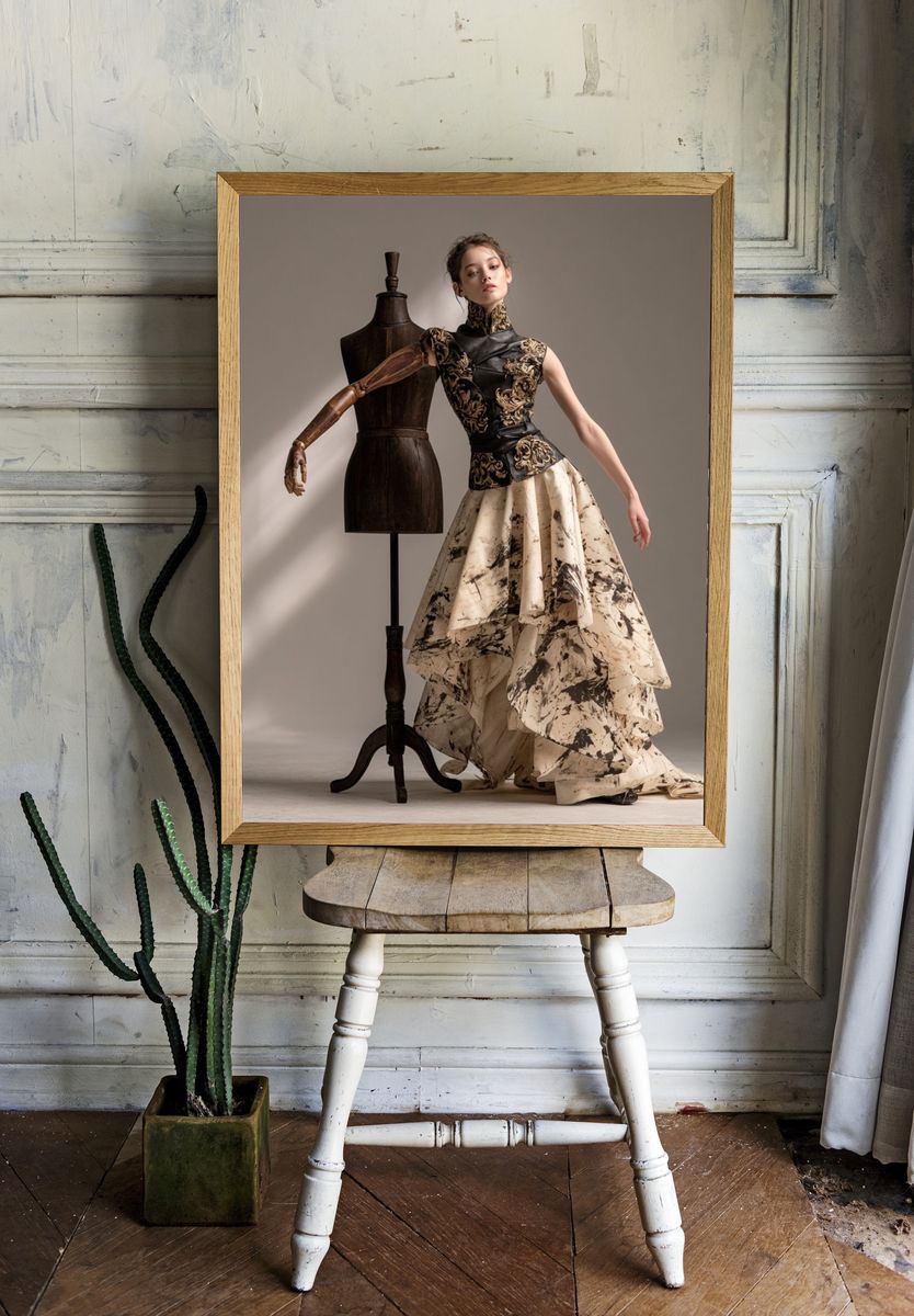 Avant-Garde Fashion Portrait Poster. — room view 1