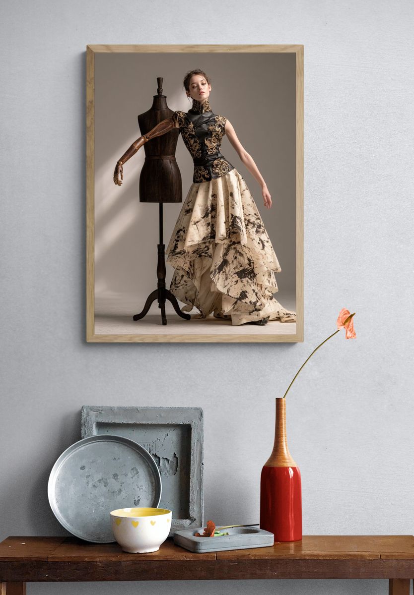Avant-Garde Fashion Portrait Poster. — room view 3