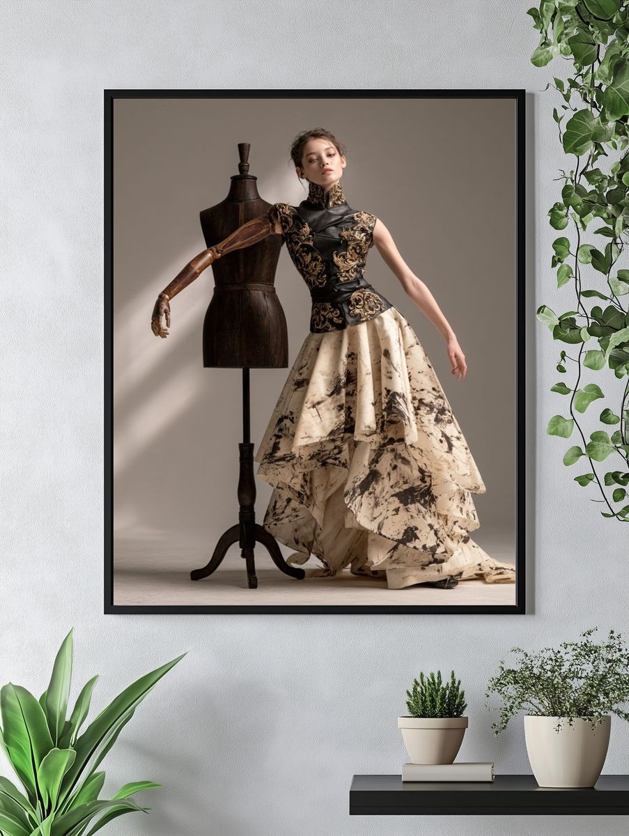 Avant-Garde Fashion Portrait Poster. — room view 4
