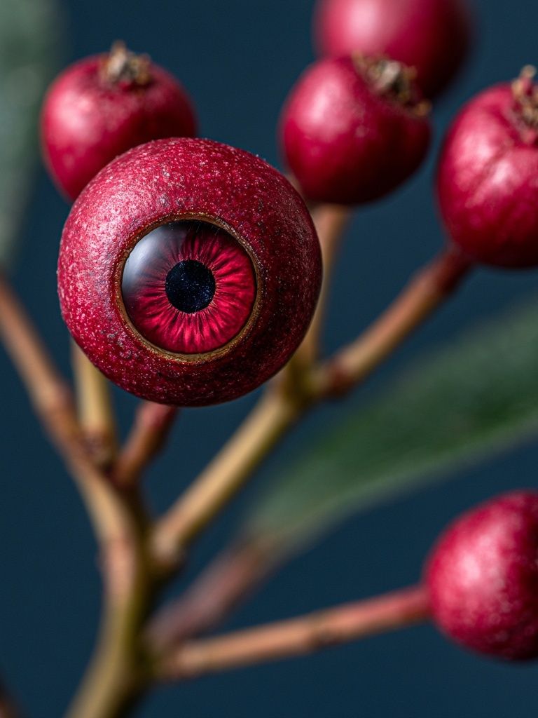 Surreal Pomegranate Eye Print. poster detail