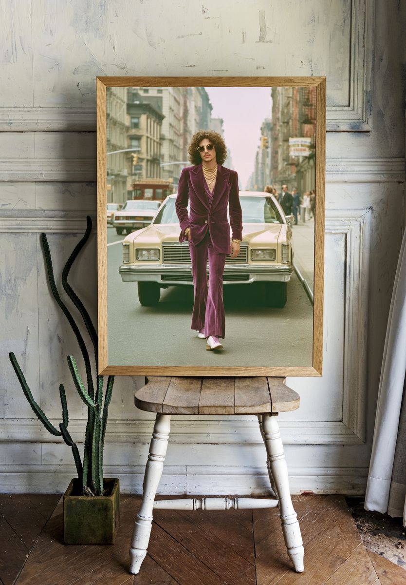 70s Street Style Portrait Print. — room view 1