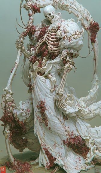 Skeleton Figure Surrealism Poster. poster detail