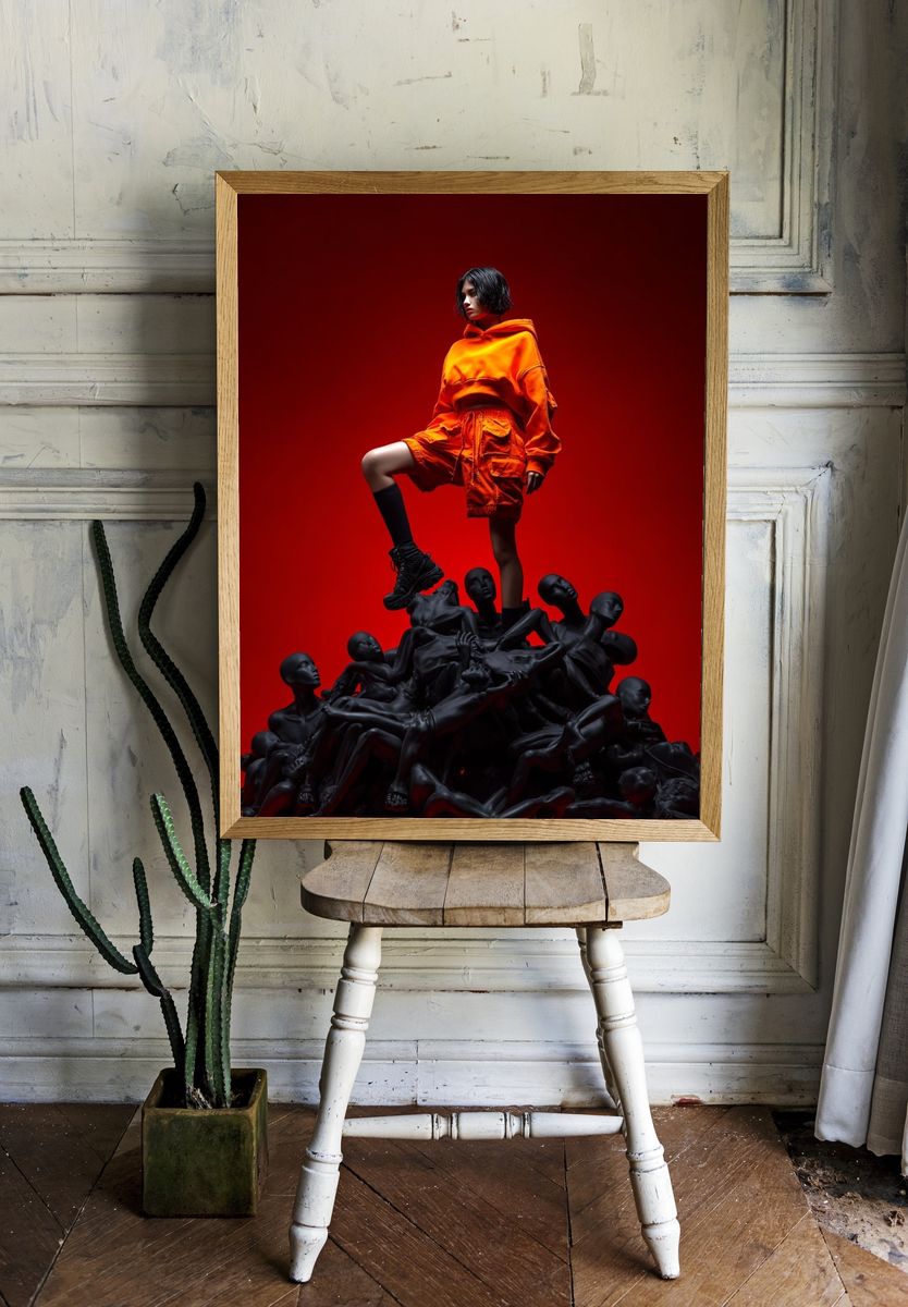 Avant-Garde Fashion Figure Poster. — room view 1