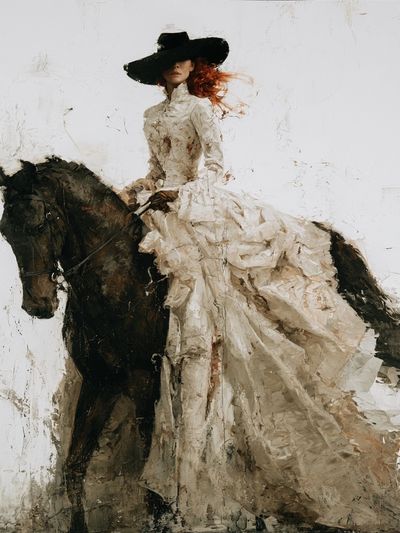 Equestrian Fashion Portrait Print. poster print