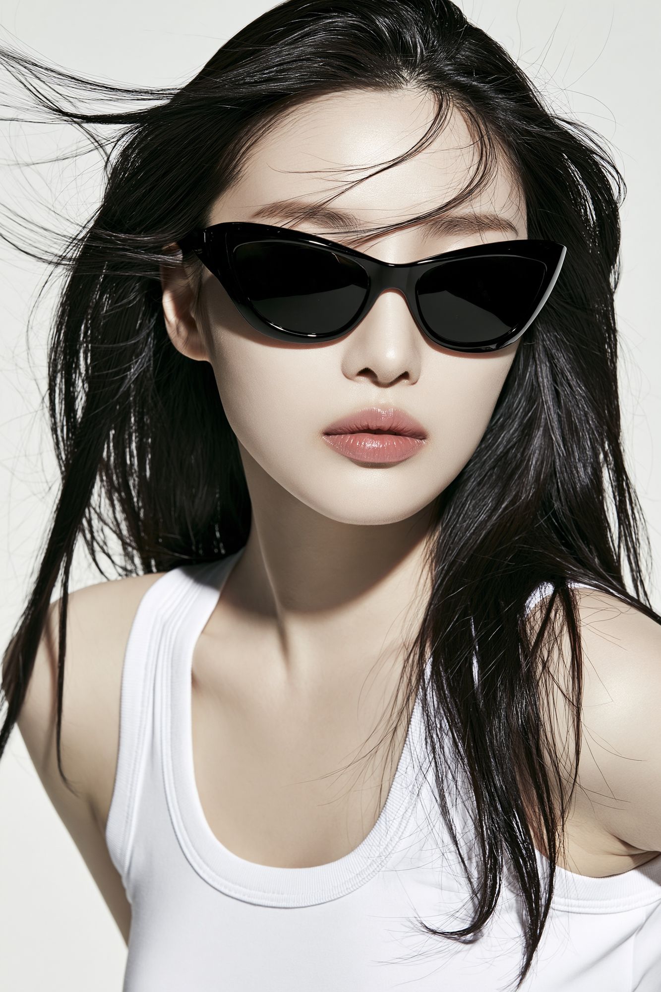 Sleek Sunglasses Portrait Print. poster detail