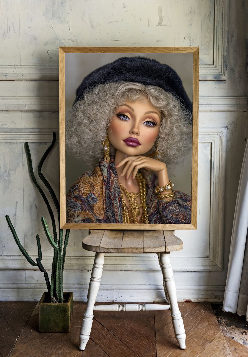Elegant Fashion Portrait Poster. — room view 1