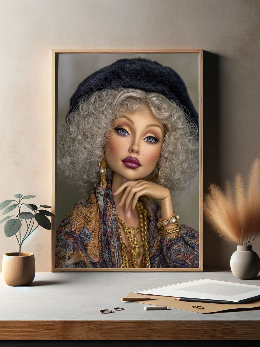 Elegant Fashion Portrait Poster. — room view 2