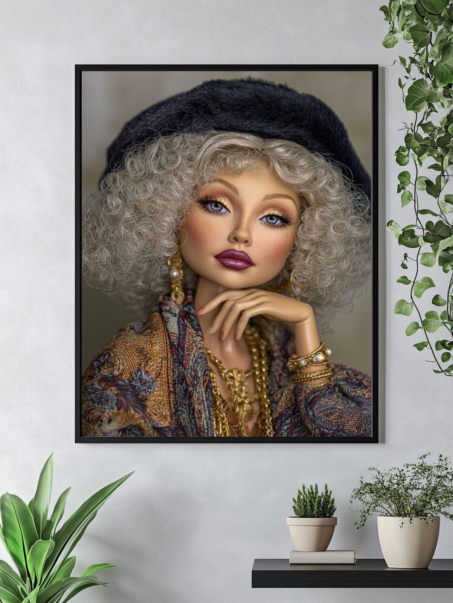 Elegant Fashion Portrait Poster. — room view 4