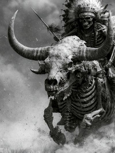 Skeleton Rider — Dark Fantasy Print. poster