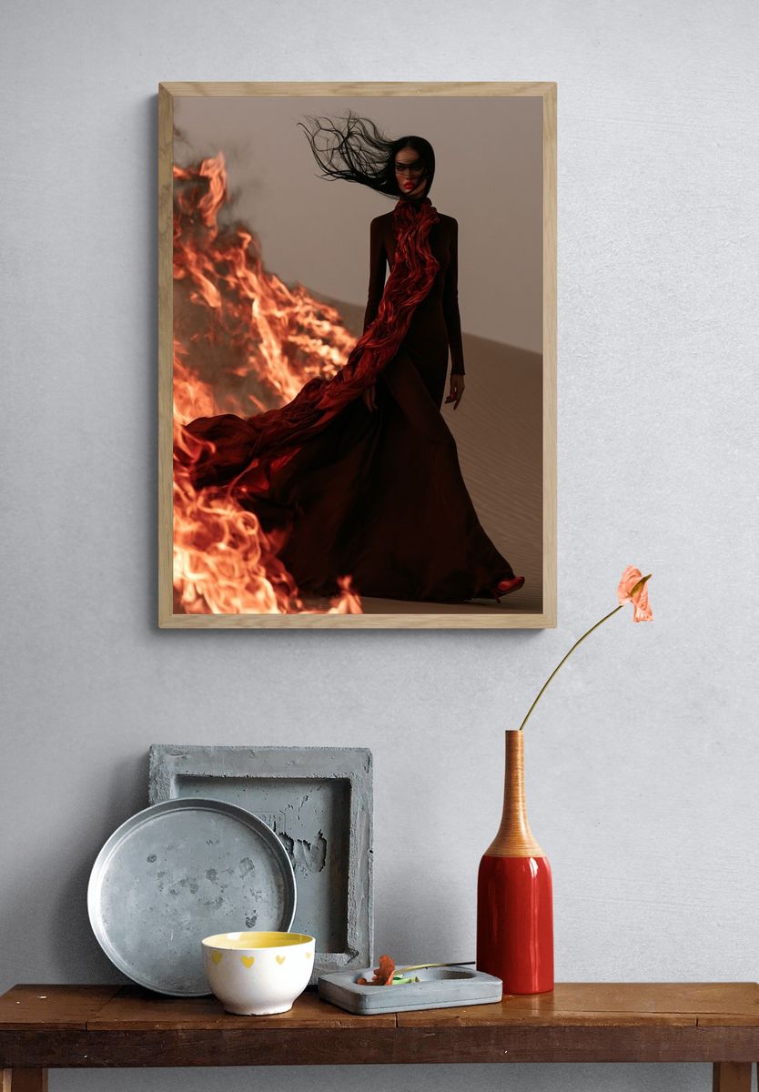 Fire Veil Fashion Poster. — room view 3