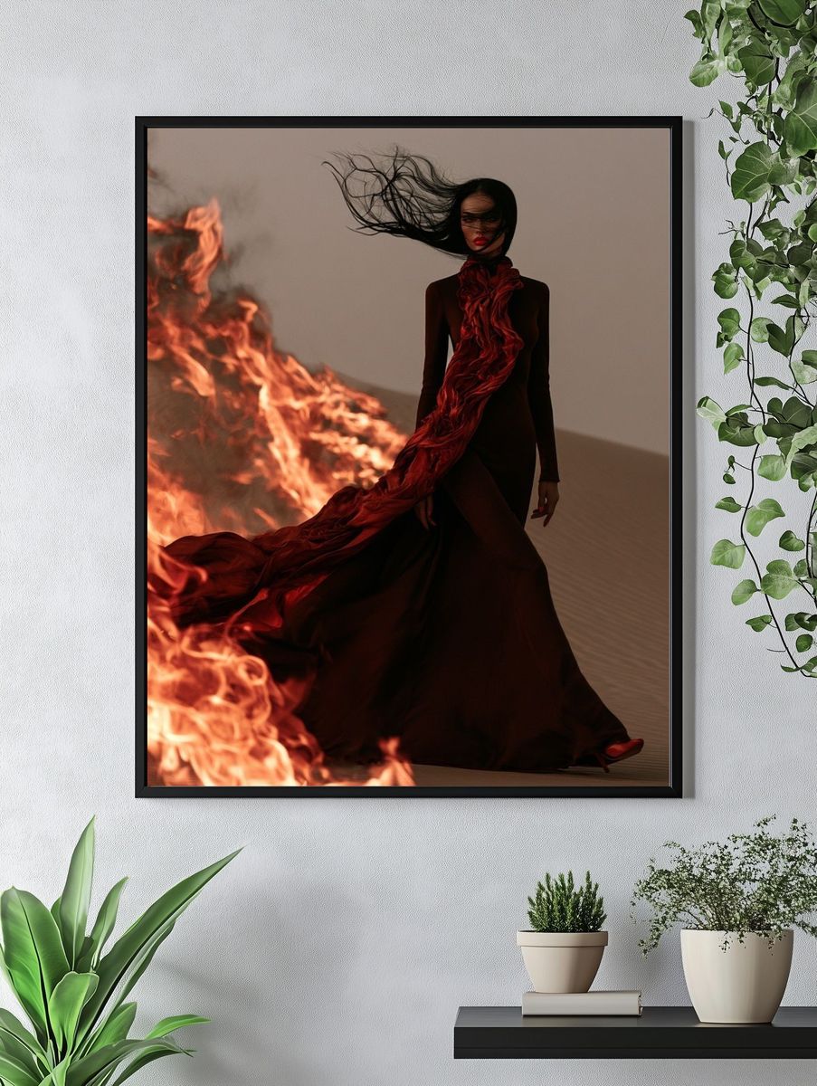 Fire Veil Fashion Poster. — room view 4