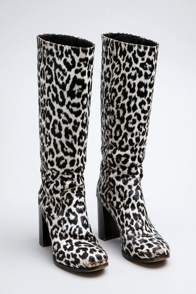 Leopard Print Boots Fashion Poster. poster