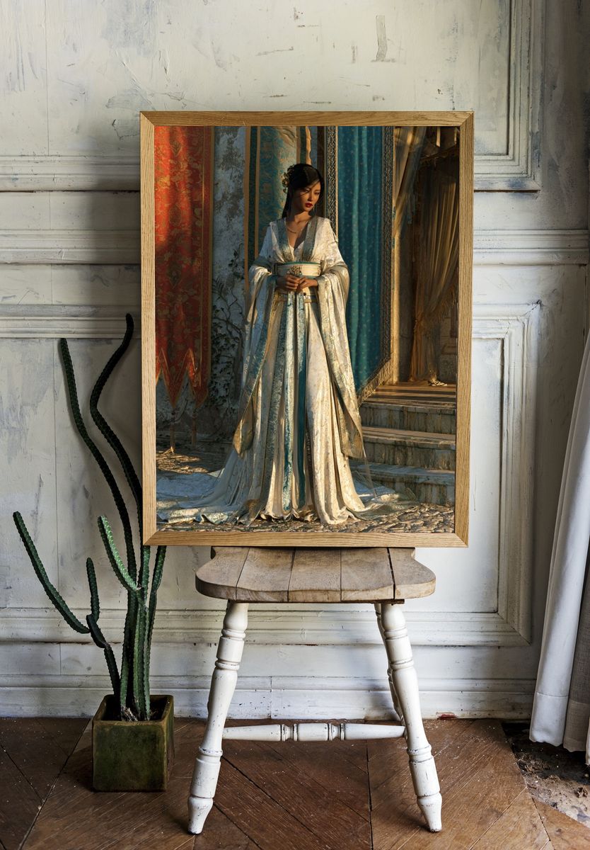 Regal Silk Portrait Poster. — room view 1