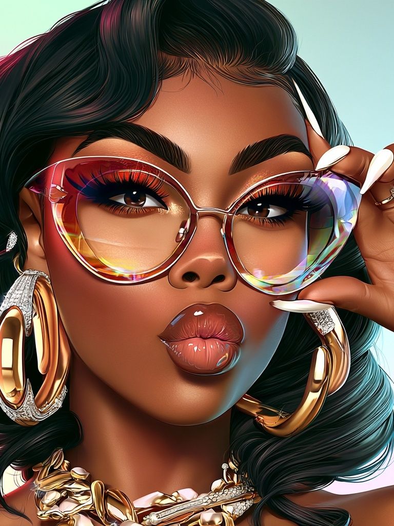 Stylish Glam Portrait Poster. poster — fashion art