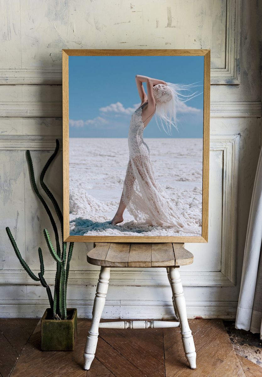 Dreamlike Salt Flats Fashion Poster. room preview