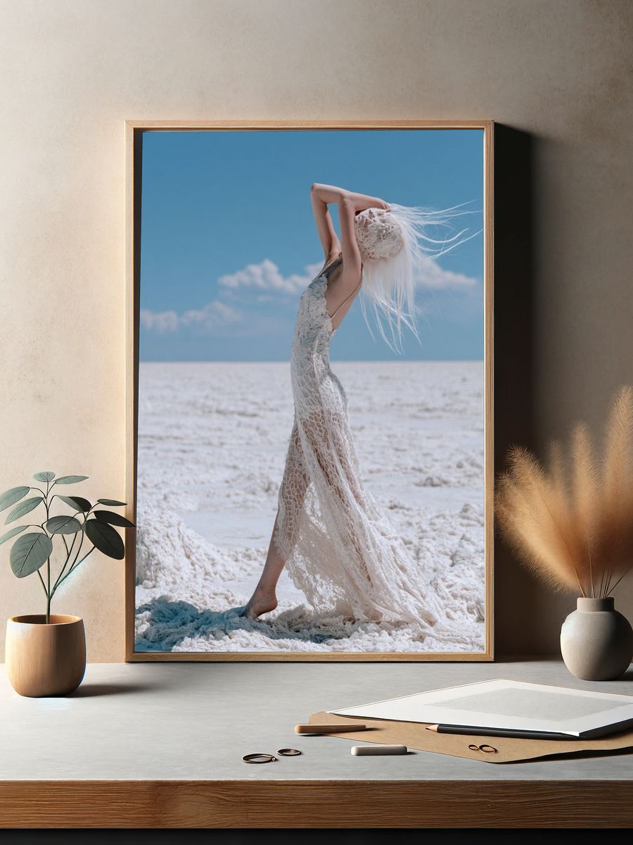 Dreamlike Salt Flats Fashion Poster. — room view 2