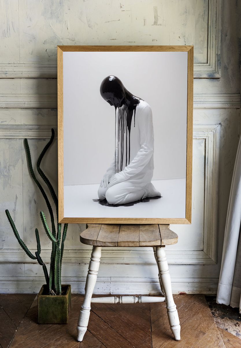 Melting Figure Surrealism Poster room preview
