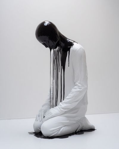 Melting Figure Surrealism Poster.