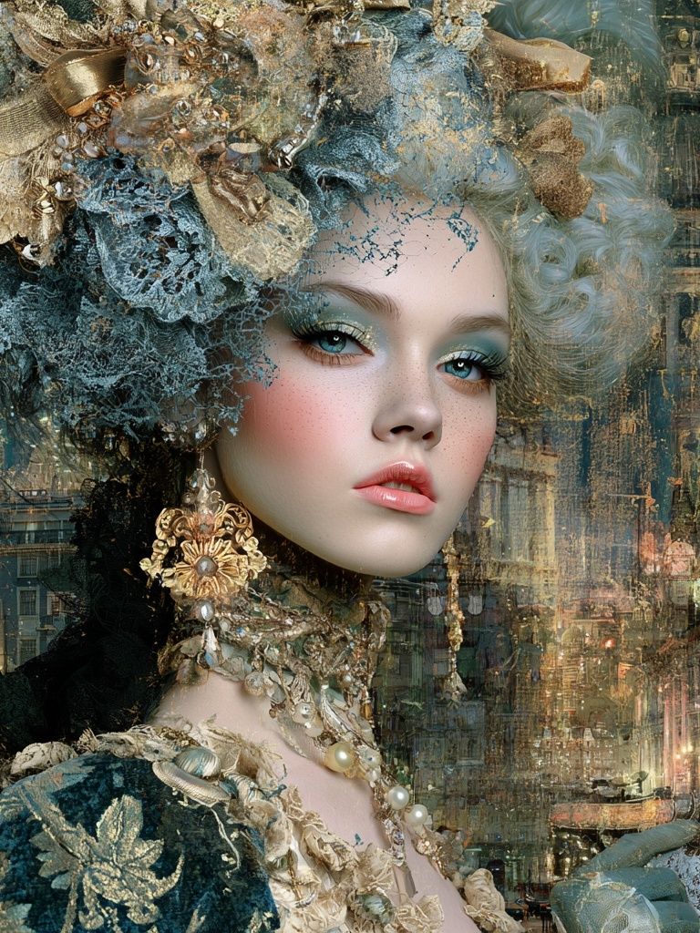 Gilded Portrait Fashion Poster. poster detail