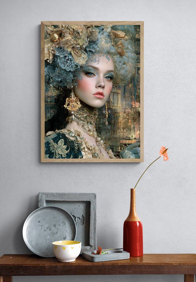 Gilded Portrait Fashion Poster. — room view 3