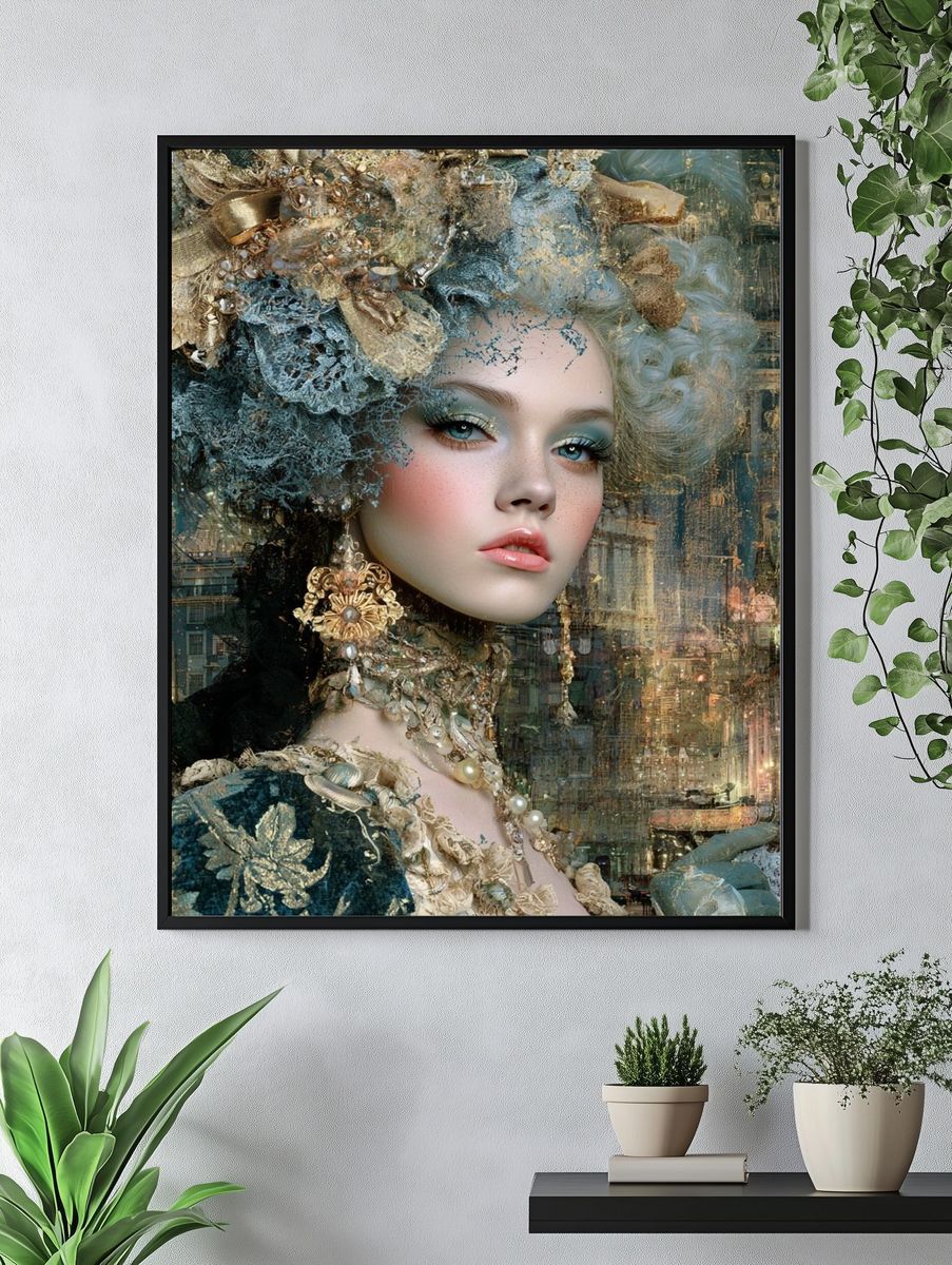 Gilded Portrait Fashion Poster. — room view 4