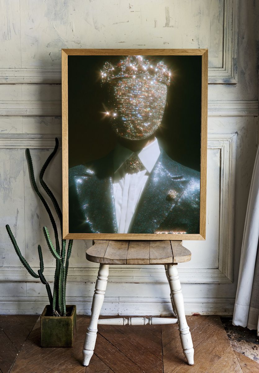 Crystal Crown Portrait Print. room preview