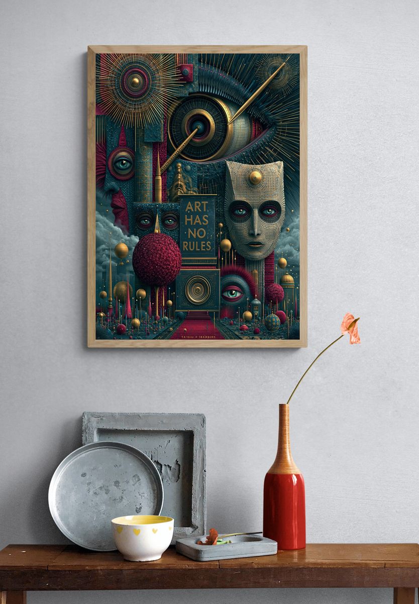 Art Has No Rules Surrealism Poster. — room view 3