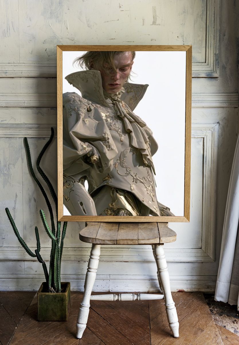 Avant-Garde Fashion Portrait Poster. — room view 1