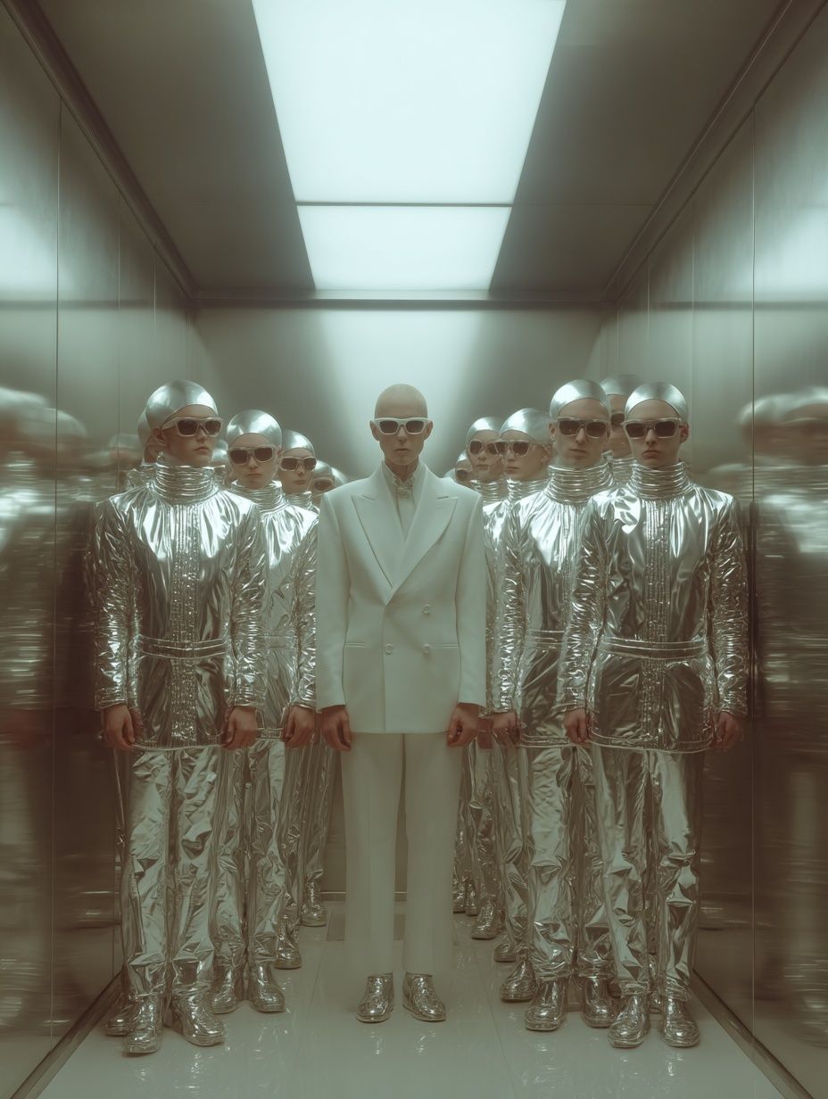 Futuristic Fashion Elevator Poster. poster — fashion art
