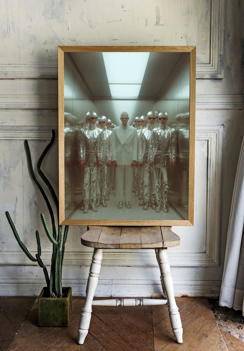 Futuristic Fashion Elevator Poster. — room view 1