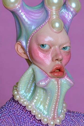 Surreal Pearl Portrait Print. poster detail