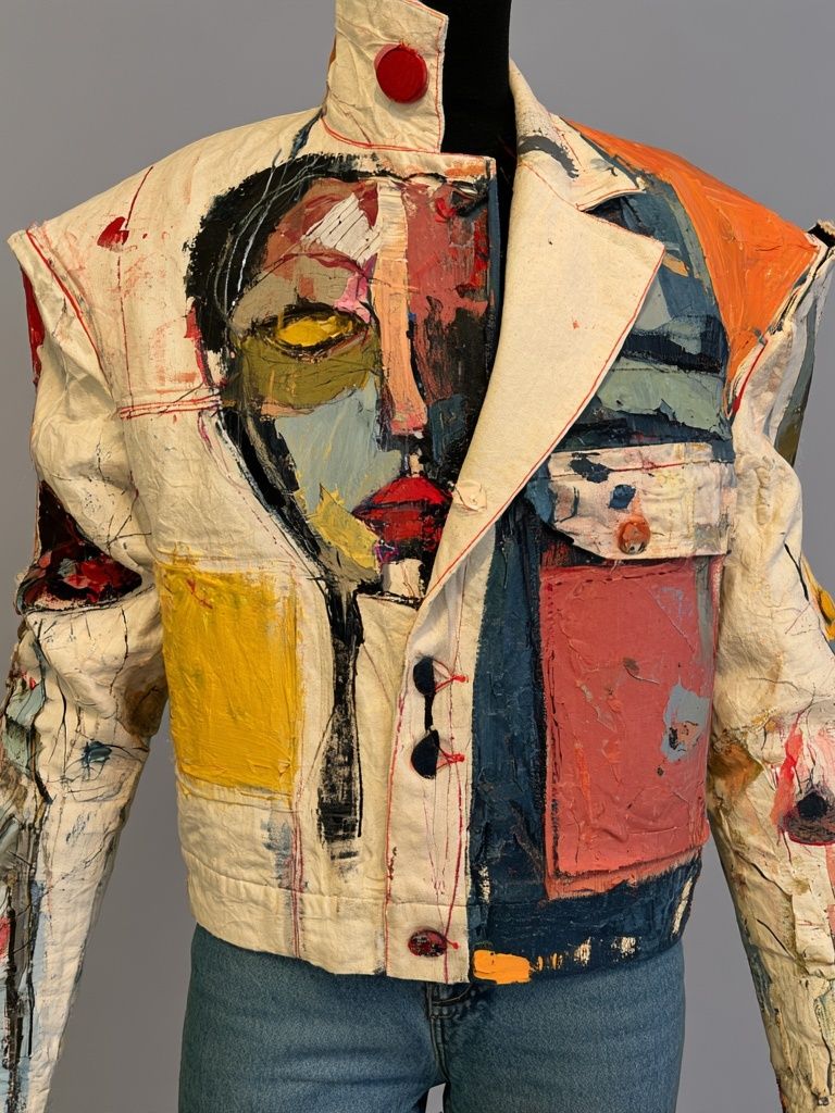 Abstract Painted Jacket Poster. poster detail