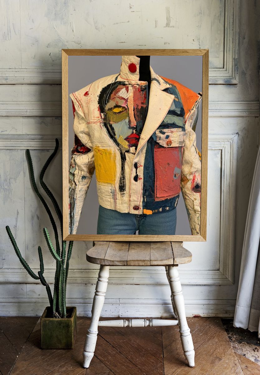 Abstract Painted Jacket Poster. — room view 1
