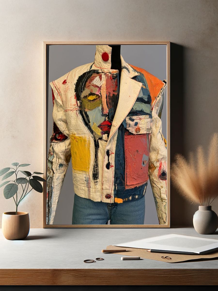 Abstract Painted Jacket Poster. — room view 2