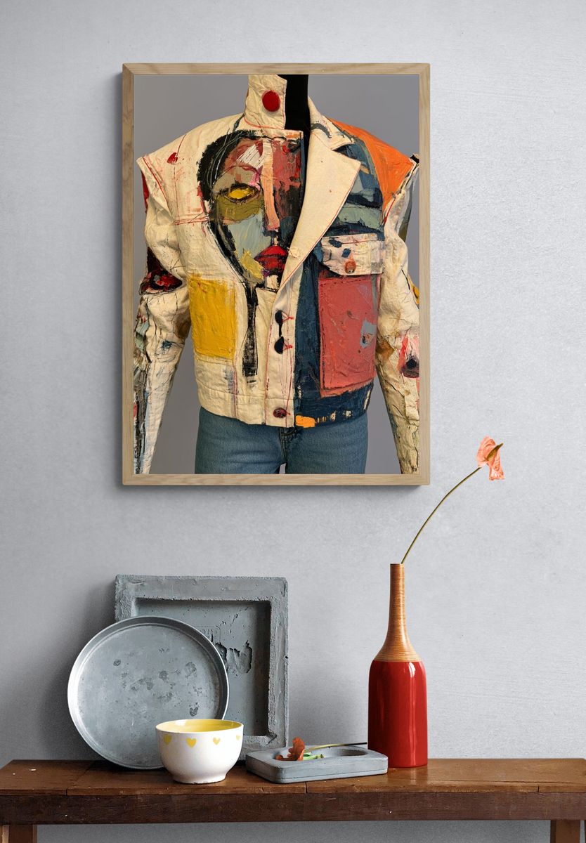 Abstract Painted Jacket Poster. — room view 3