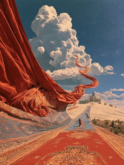 Surreal Desert Cloudscape Print. poster