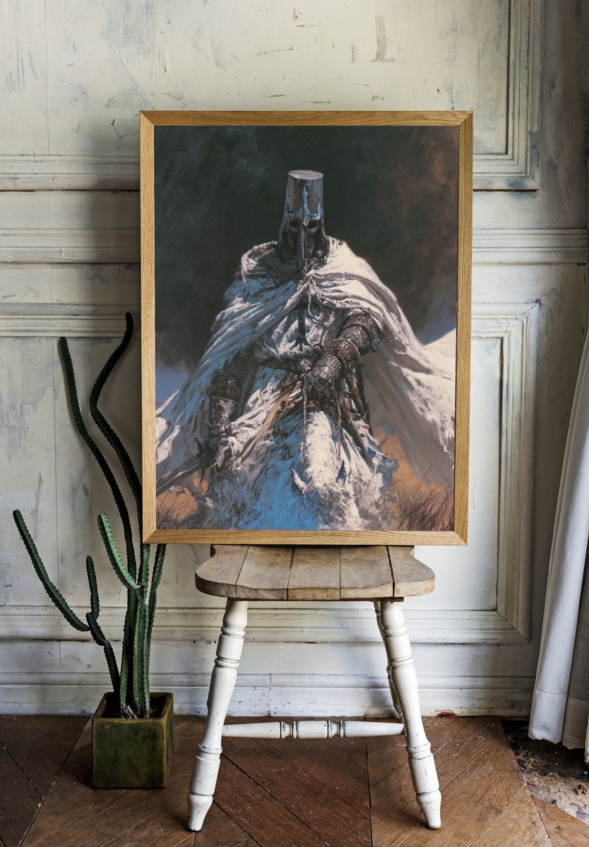 Armored Knight Surrealism Poster. — room view 1