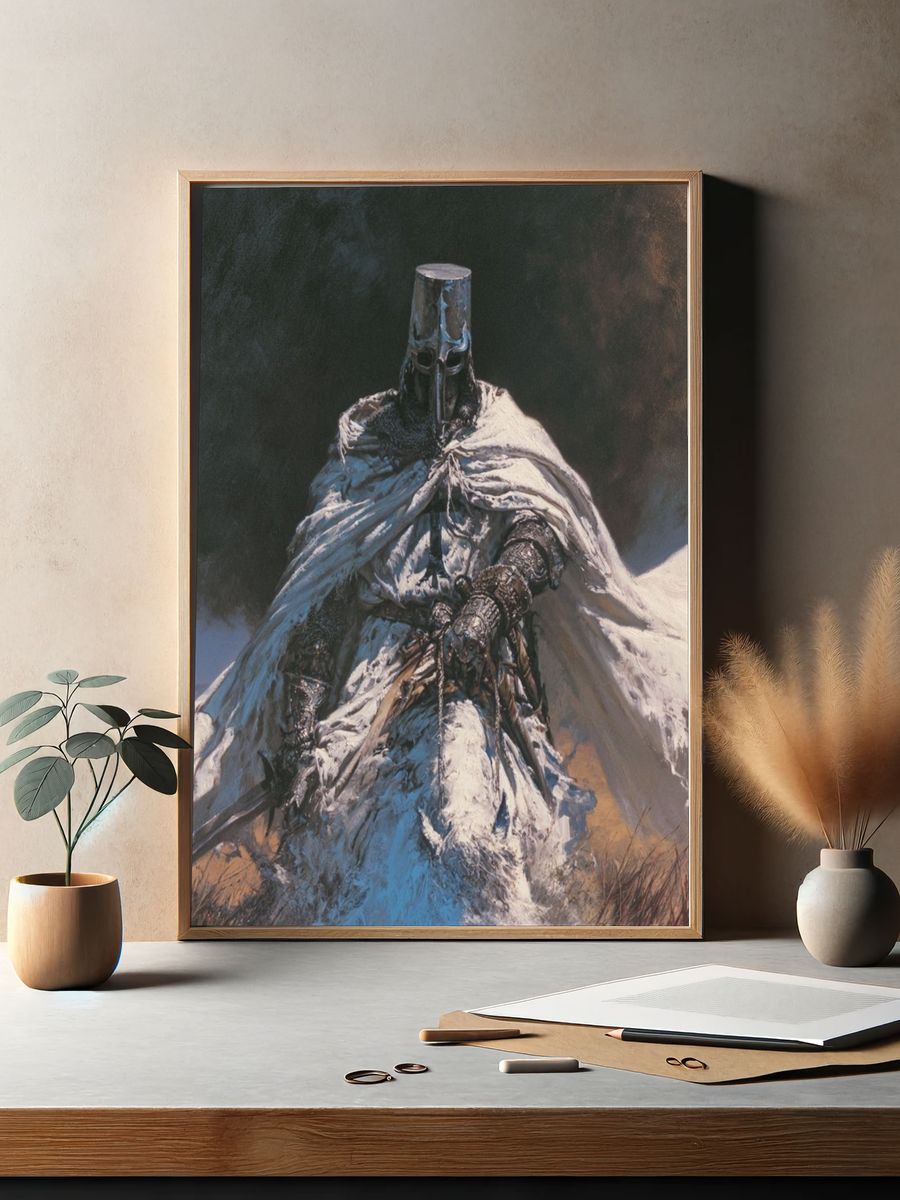Armored Knight Surrealism Poster. — room view 2