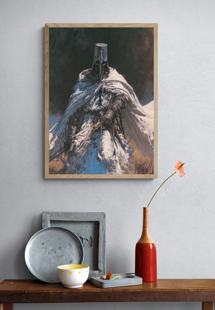 Armored Knight Surrealism Poster. — room view 3