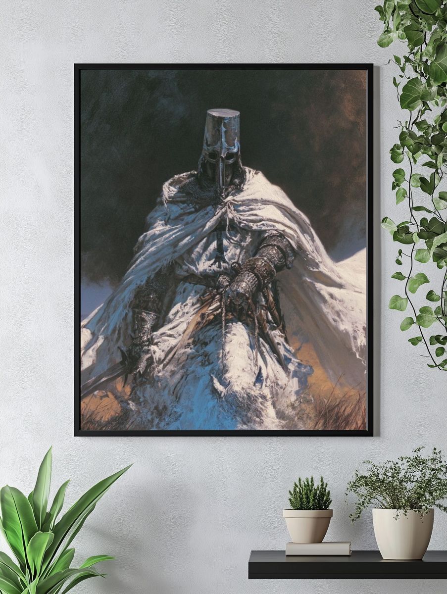 Armored Knight Surrealism Poster. — room view 4