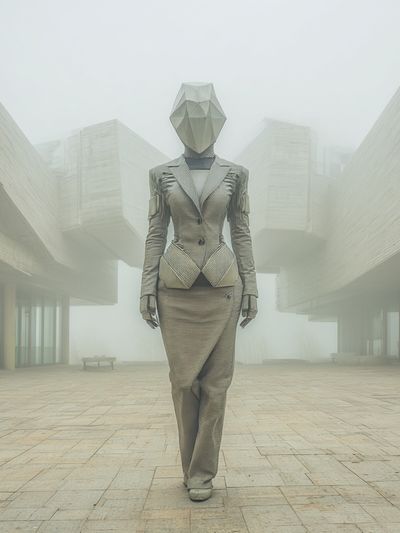 Futurist Fashion Figure Poster. poster