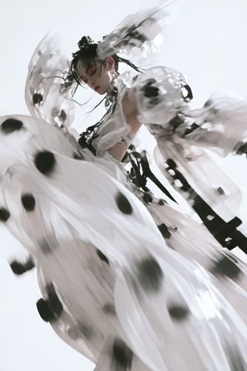 Flowing Fashion Portrait Poster. poster detail
