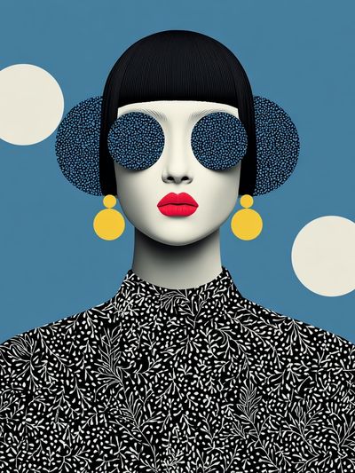 Stylized Fashion Portrait Poster.